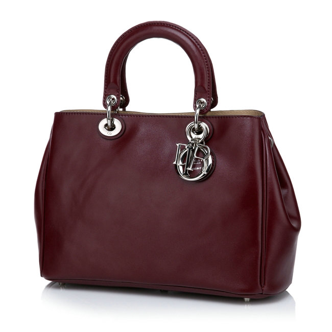small Christian Dior diorissimo nappa leather bag 0902 winered
